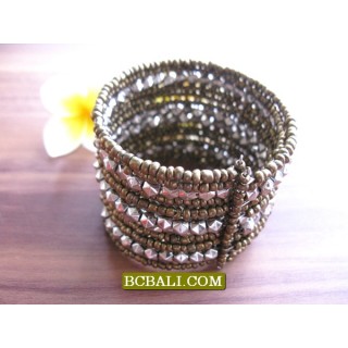 Bali Beads Cuff Bracelets Free Shipping Package